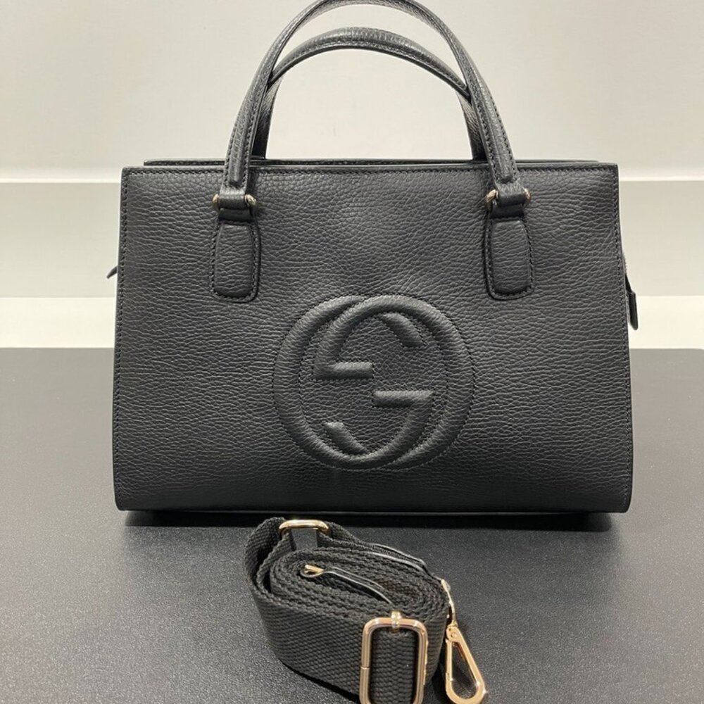 Gucci Marmont Leather 3-way Bag Black (JB1133)